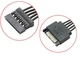 Переходник удлинитель 32 см 15 pin SATA->SATA кабель питания САТА (794728336) плоский Черный - изображение 8