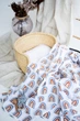 Пеленка муслиновая хлопчатобумажная Kiddie Widdie Радуга с сердечками 110х110 см - изображение 2