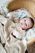 Плед детский муслиновый Kiddie Widdie с бахромой Холодный беж 100х120 см - изображение 9