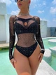 Боди со стразами Erotic boddy Diamond. One Size 155 - 180 см - изображение 3