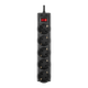 Мережевий фільтр 2 м, 5 розеток з вимикачем, LogicPower PREMIUM LP-X5 чорний (3520Вт) - изображение 2