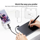 Графічний планшет HUION H430P для малювання - зображення 3