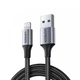 Кабель USB AM-Lightning UGREEN US199 M 2м 2.4A 60158 Черный - изображение 1