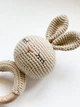 Детская игрушка-погремушка Kiddie Widdie зайчик холодный беж hand made - изображение 5