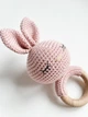 Детская игрушка-погремушка Kiddie Widdie зайчик светло-розовый hand made - изображение 4