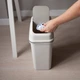 Відро для сміття 10 л з кришкою пластикове MVM BIN-12 10L GRAY - зображення 2