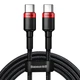 Кабель Baseus 2м Type-C Type-C 100Вт (5А/20В) 480 Мбит/с PD (Power Delivery) QC 4.0 E-Marker Чип Черный - изображение 1