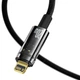 Кабель Lightning > USB Type-C Baseus Explorer Series Auto Power-Off Fast Charging 20W 1.0m (CATS000001) Black - зображення 6