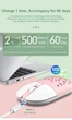 Беспроводная перезаряжаемая мышь "FOREV" 2.4G с LED-подсветкой PINK - изображение 3