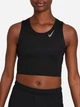 Спортивный топ для бега женский Nike W Nk Fast Df Crop Tank DD5921-010 S Black/Reflective Silv (195237765898) - изображение 1