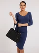 Сумка-шоппер женская GUESS ECO BRENTON GIRLFRIEND SATCHEL HWEVG839009-BLA Черная (800070266584) - изображение 2