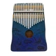 Музыкальный инструмент Калимба Cega (Kalimba) на 17 язычков с гравировкой журавлей Синяя - изображение 3