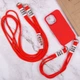 Силіконовий чохол TPU Two Straps California для Apple Айфон 11 Pro з двома ремінцями Red - зображення 6