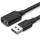 Дата кабель USB 2.0 AM/AF 3.0m US103 Black Ugreen (10317) - изображение 1