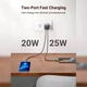 Зарядное устройство Ugreen 2xUSB 40W GAN (Type-C 25W+20W) PD CD294 White (90573) - изображение 2