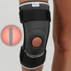 Компрессионный наколенник с 4-ма спиральными ребрами и ремнями Orthopoint REF-103 бандаж для спорта Размер M - изображение 1