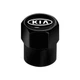 Защитные металлические колпачки на ниппель в стиле black с логотипом Kia - изображение 2