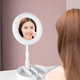Косметичне дзеркало з підсвічуванням HMD Mirror 16 см LED лампа 3 режими світла, сенсорне керування, USB Білий - зображення 11
