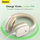 Беспроводные Bluetooth наушники Baseus Bowie H1 с функцией шумоподавления ANC White - изображение 13