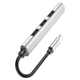 USB-хаб адаптер Hoco HB26 Type-C 4в1 (док станция, Type-, 3 USB3.0 + USB2.0, переходник, для макбука и другой техники) - Серый - изображение 2