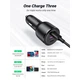 Зарядний пристрій Ugreen 2xUSB-C PD+USB-A QC 69W Fast Car Charger Black (CD239) (20467) - зображення 5