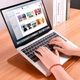 Противоударный Чехол с подставкой WIWU SKIN PRO Portable Stand Sleeve для MacBook 14.2" Коричневый - изображение 4