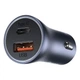 Автомобільний зарядний пристрій Baseus Golden Contactor Pro Dual Car Charger U+C 40W (With Cable Type-C/ iP 1m) Dark Grey (TZCCJD-B0G) - изображение 3
