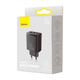 Сітчастий зарядний пристрій Baseus Compact Quick Charger 2U+C 30W EU Black (CCXJ-E01) - зображення 2