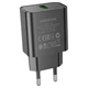 Мережевий зарядний пристрій BOROFONE BA72A Spring single port QC3.0 charger Black - зображення 4