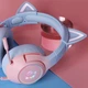 Ігрові навушники Onikuma K9 з мікрофоном та LED RGB підсвічуванням котячі вушка провідні Pink-Blue - зображення 6