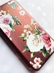 Чехол-книжка с рисунком для Xiaomi Redmi 9A Бордовый :: Розовые цветы (принт 287) - изображение 3