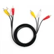 Кабель мультимедійний 3RCA to 3RCA 1.8m Vinga (VCP3RCA1.8) - зображення 3