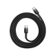 Кабель Baseus Cafule Type-C PD60W 100 см (CATKLF-GG1) Black-gray - изображение 2