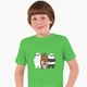 Дитяча футболка для хлопчиків Вся правда про ведмедів (We Bare Bears) (25186-2892-74) 122-128 см Бавовна Темно-зелена - зображення 1