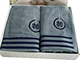 Набір рушників Maison D'or Delon Blue Navy махрові 30-50 см, 50-100 см, 70-140 см індіго - зображення 2