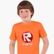 Детская футболка для мальчиков Роблокс (Roblox) (25186-1708-54) 158-164 см Хлопок Оранжевый - изображение 1