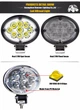 Фара-LED Овал 27W 147*150*73мм (3W*9) 10-30V Дальнє/Spot (16-27W) (1шт) 2701 - изображение 1