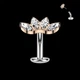 Титановий пірсинг пупка із кристалами Swarovski (Колір: Рожеве золото, Довжина: 10 мм)(ITNLT44-1408-RDC10) - зображення 1