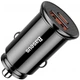 Автомобильное зарядное устройство Baseus Circular Plastic Быстрая зарядка Quick Charge 4.0 + Power Delivery 3.0 30W USB + Type-C 5A Зарядка в авто Black - изображение 1