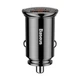 Автомобильное зарядное устройство Baseus Circular Plastic Быстрая зарядка Quick Charge 4.0 + Power Delivery 3.0 30W USB + Type-C 5A Зарядка в авто Black - изображение 3