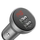 Автомобильное зарядное устройство для Baseus CCBX-0S 24W 2xUSB-A QC 3.0 с цифровым дисплеем, Серебристый (CCBX-0S) - изображение 3