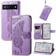 Чехол-книжка с рисунком UniCase Butterfly Pattern для Google Pixel 6a - Light Purple - изображение 6
