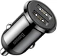 Автомобильное зарядное устройство Baseus Grain Pro Car Charger (Dual USB 4.8A) Быстрая зарядка Зарядка в авто (CCALLP-01) Black - изображение 1