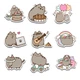 Стікерпак Набір наклейок GeekLand Пушин Pusheen 45 штук SP P 01 - зображення 2