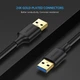 Кабель UGREEN US128 USB-A 3.0 Male to Male Cable 0.5m Black (10369) - изображение 7