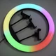 Кольцевая светодиодная LED RGB лампа 36см с штативом 2 метра и держателем для телефона селфи кольцо для блоггеров (кольцевой свет) - изображение 5