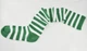 Чулки-заколенки Home Socks 35-40 Узкая полоска Бело-зеленые - изображение 2