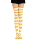 Гольфіни-заколенкі Home Socks 35-40 Широка смужка Жовтогаряче-Білі - зображення 2