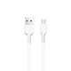 Кабель Hoco X20 USB to MicroUSB 3m білий - зображення 1