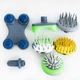 Вібромасажер для тіла Magic massager 7в1 Сіро-фіолетовий, ручний масажер електричний 30W (VS7005956) - изображение 7